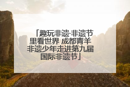 趣玩非遗·非遗节里看世界 成都青羊非遗少年走进第九届国际非遗节
