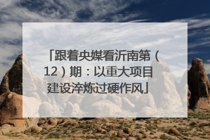 跟着央媒看沂南第（12）期：以重大项目建设淬炼过硬作风