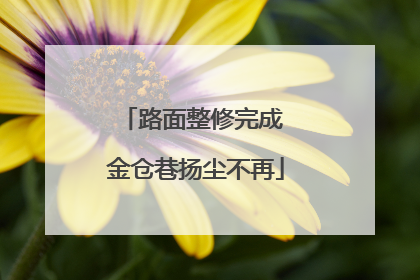 路面整修完成 金仓巷扬尘不再