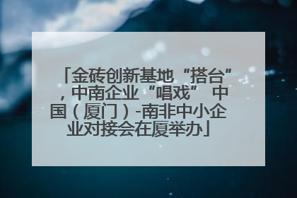 金砖创新基地“搭台”，中南企业“唱戏” 中国（厦门）-南非中小企业对接会在厦举办