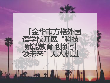 金华市方格外国语学校开展“科技赋能教育 创新引领未来”无人机进校园主题活动