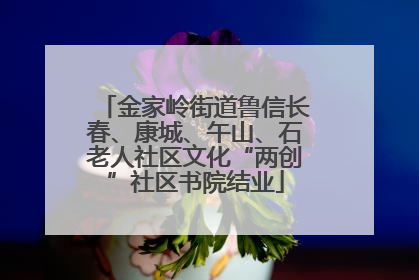 金家岭街道鲁信长春、康城、午山、石老人社区文化“两创”社区书院结业