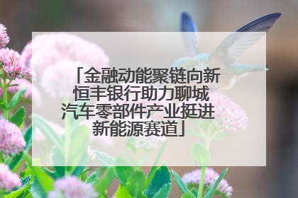 金融动能聚链向新 恒丰银行助力聊城汽车零部件产业挺进新能源赛道