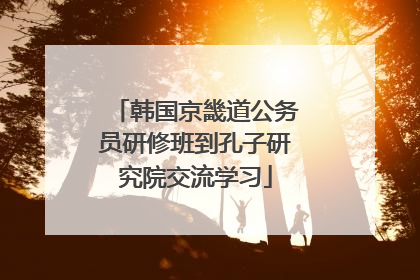 韩国京畿道公务员研修班到孔子研究院交流学习