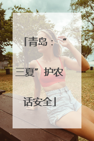 青岛：“三夏”护农话安全