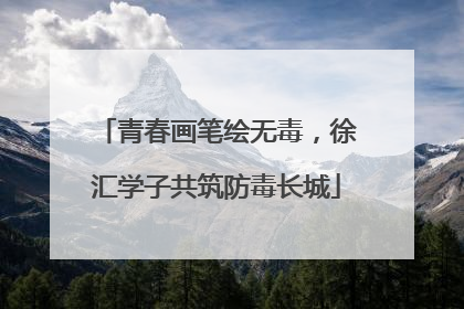青春画笔绘无毒，徐汇学子共筑防毒长城