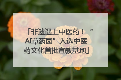 非遗遇上中医药！“AI草药园”入选中医药文化首批宣教基地