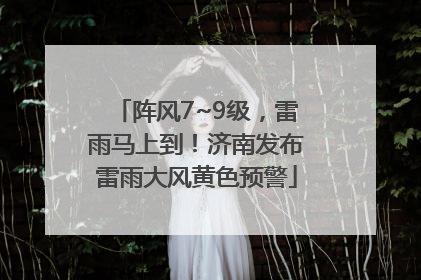 阵风7~9级，雷雨马上到！济南发布雷雨大风黄色预警