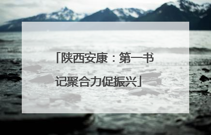 陕西安康：第一书记聚合力促振兴