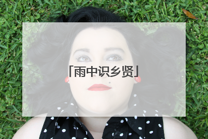 雨中识乡贤