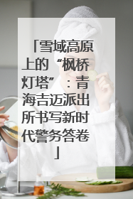 雪域高原上的“枫桥灯塔”：青海吉迈派出所书写新时代警务答卷