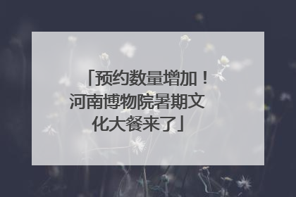 预约数量增加！河南博物院暑期文化大餐来了