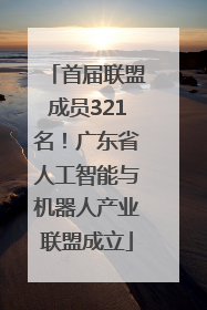 首届联盟成员321名！广东省人工智能与机器人产业联盟成立