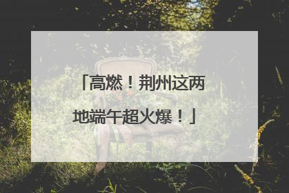 高燃！荆州这两地端午超火爆！