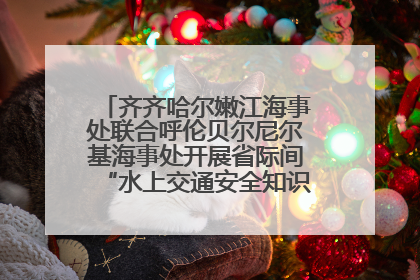 齐齐哈尔嫩江海事处联合呼伦贝尔尼尔基海事处开展省际间“水上交通安全知识进校园”活动