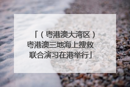 （粤港澳大湾区）粤港澳三地海上搜救联合演习在港举行
