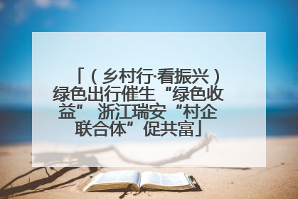 （乡村行·看振兴）绿色出行催生“绿色收益” 浙江瑞安“村企联合体”促共富