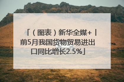 （图表）新华全媒+丨前5月我国货物贸易进出口同比增长2.5%