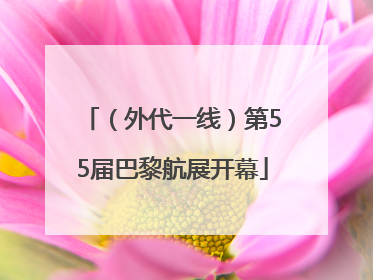 （外代一线）第55届巴黎航展开幕