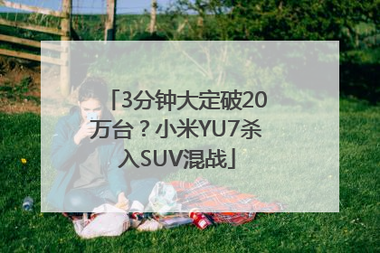 3分钟大定破20万台？小米YU7杀入SUV混战