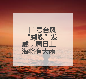 1号台风“蝴蝶”发威，周日上海将有大雨雷电，中考生请做好防范准备