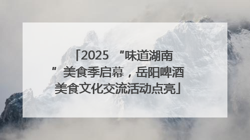 2025 “味道湖南”美食季启幕，岳阳啤酒美食文化交流活动点亮