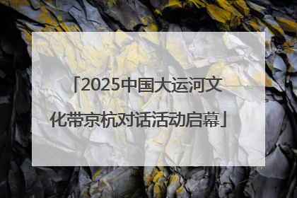 2025中国大运河文化带京杭对话活动启幕