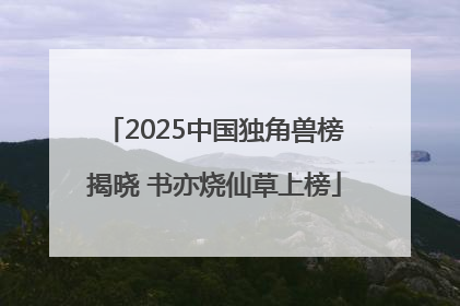 2025中国独角兽榜揭晓 书亦烧仙草上榜
