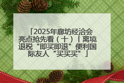2025年廊坊经洽会亮点抢先看（十）丨离境退税“即买即退”便利国际友人“买买买”