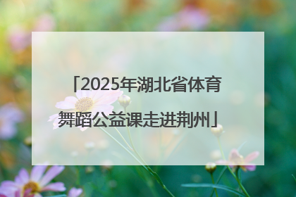 2025年湖北省体育舞蹈公益课走进荆州