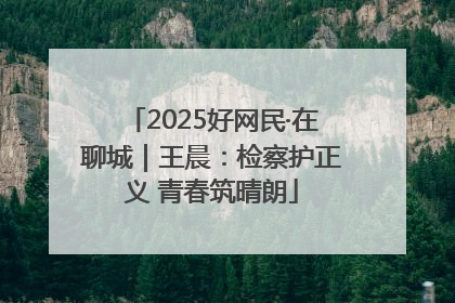 2025好网民·在聊城｜王晨：检察护正义 青春筑晴朗