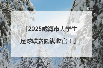 2025威海市大学生足球联赛圆满收官！