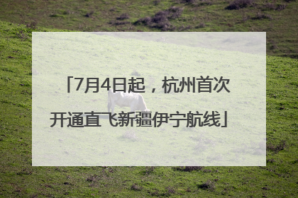 7月4日起，杭州首次开通直飞新疆伊宁航线