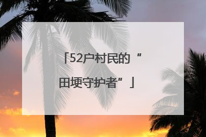 52户村民的“田埂守护者”