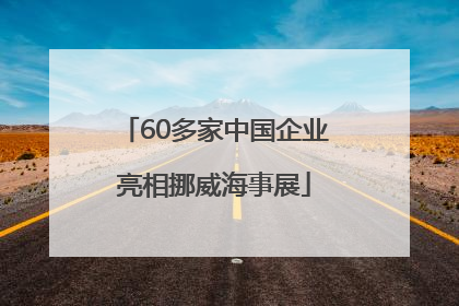 60多家中国企业亮相挪威海事展