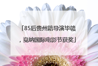 85后贵州籍导演毕赣，戛纳国际电影节获奖