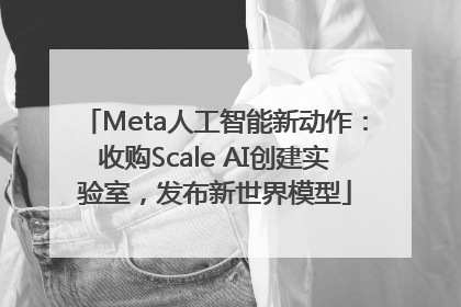 Meta人工智能新动作：收购Scale AI创建实验室，发布新世界模型