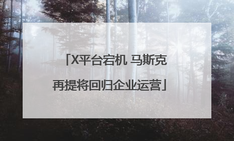 X平台宕机 马斯克再提将回归企业运营